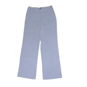 Women's‎ Pendleton 100% Silk Light Blue/Grey Wide Leg Trousers Side Zip Size 4
